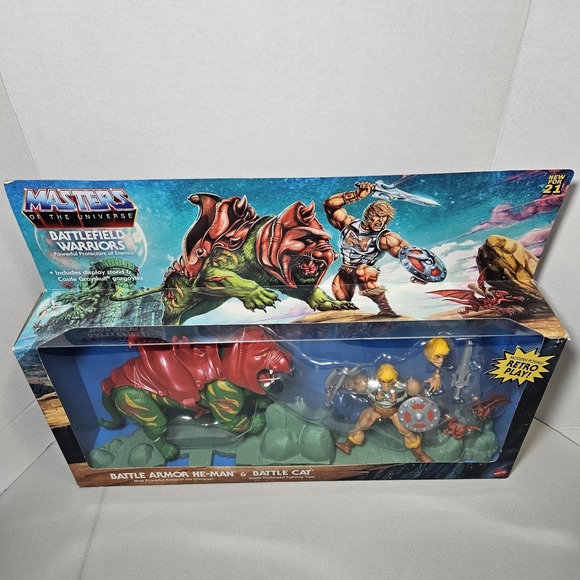 Brand New Masters Of The Universe Battle Armor He Man And Battle Cat Set - Picture 4 of 15